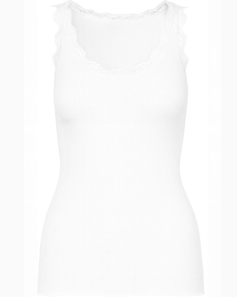 Silketop med blonde