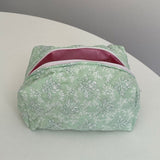 KOSMETIKTASKE GREEN FLORAL - SMALL