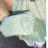 KOSMETIKTASKE GREEN FLORAL - REGULAR
