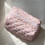 KOSMETIKTASKE PINK FLORAL - REGULAR