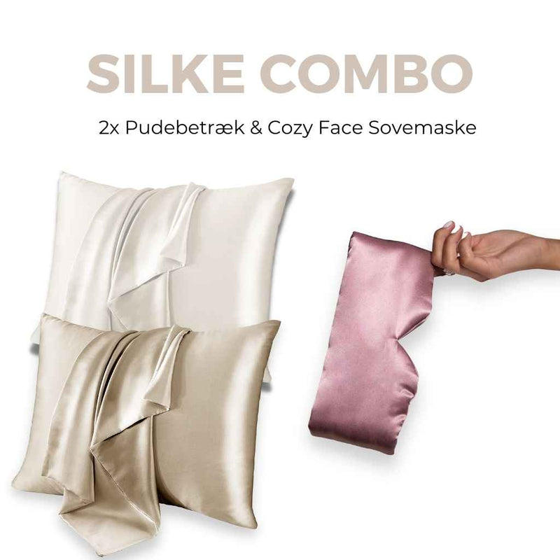 SILKE COMBO | 2x Pudebetræk & Cozy Face Silke Sovemaske