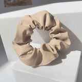VEGAN LEATHER SCRUNCHIE - VANILLA