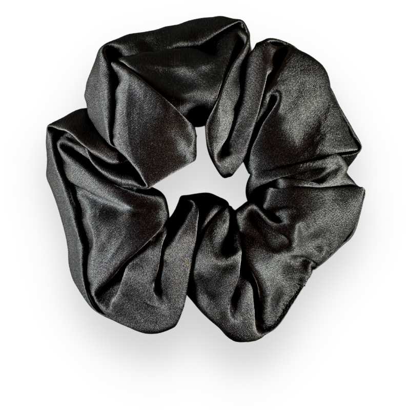 SILKE SCRUNCHIE BIG - MØRKEGRÅ